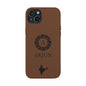 India Vegan Leather iPhone Case, Custom Indian Monogram Cover, Personalized Name Initials iPhone 16 15 14 13 12 Pro Plus, Indian Map Gift - Proud & Loyal