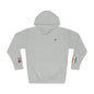 Indian American Flag Fleece Hoodie | India USA Dual Heritage Naturalization Gift | Personalized Initials | Embroidered Sleeve Flags - Proud & Loyal