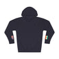 Indian American Flag Fleece Hoodie | India USA Dual Heritage Naturalization Gift | Personalized Initials | Embroidered Sleeve Flags - Proud & Loyal