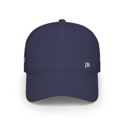 Indian American Flag Hat Personalized Initials | India USA Dual Heritage Embroidered Cap | Low Profile Cotton Baseball Hat - Proud & Loyal