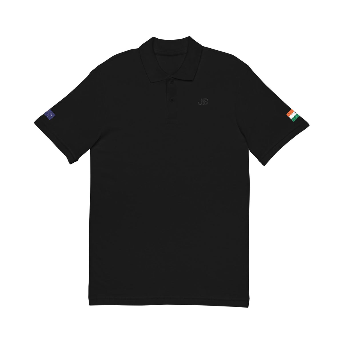 Indian Australian Embroidered Polo Shirt | India Australia Dual Heritage Polo | Personalized Initials | Two Flag Heritage Gift - Proud & Loyal