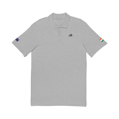 Indian Australian Embroidered Polo Shirt | India Australia Dual Heritage Polo | Personalized Initials | Two Flag Heritage Gift - Proud & Loyal