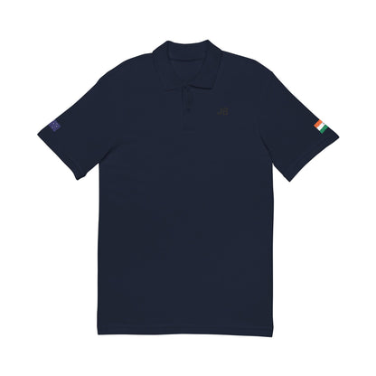 Indian Australian Embroidered Polo Shirt | India Australia Dual Heritage Polo | Personalized Initials | Two Flag Heritage Gift - Proud & Loyal