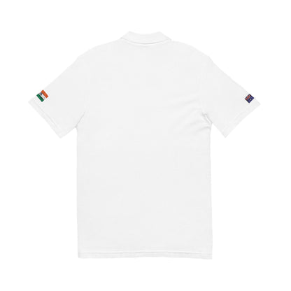 Indian Australian Embroidered Polo Shirt | India Australia Dual Heritage Polo | Personalized Initials | Two Flag Heritage Gift - Proud & Loyal