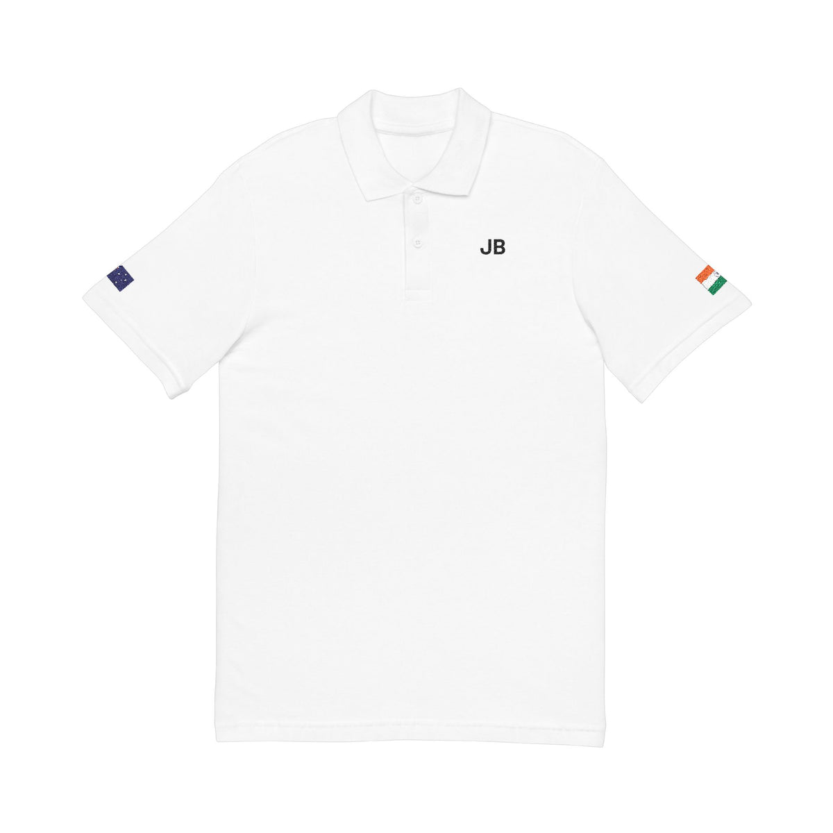 Indian Australian Embroidered Polo Shirt | India Australia Dual Heritage Polo | Personalized Initials | Two Flag Heritage Gift - Proud & Loyal