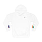 Indian Australian Flag Fleece Hoodie | India Australia Dual Heritage Gift | Personalized Initials | Embroidered Sleeve Flags - Proud & Loyal