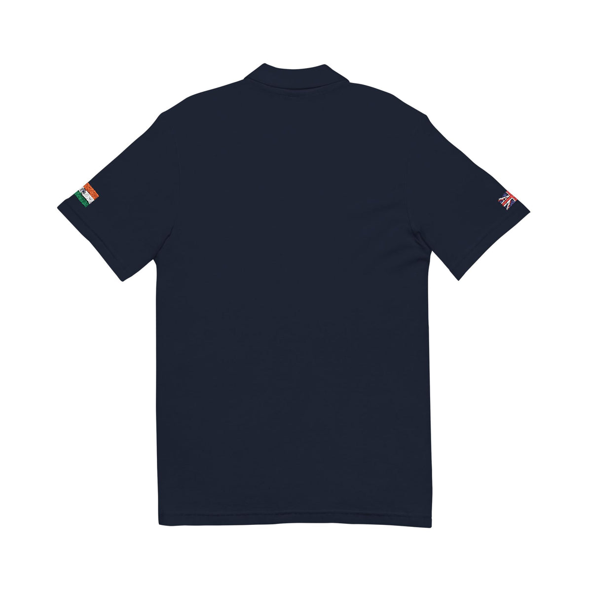 Indian British Embroidered Polo Shirt | India UK Dual Heritage Polo | Personalized Initials | Two Flag Heritage Gift | United Kingdom - Proud & Loyal