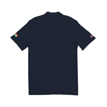 Indian British Embroidered Polo Shirt | India UK Dual Heritage Polo | Personalized Initials | Two Flag Heritage Gift | United Kingdom - Proud & Loyal