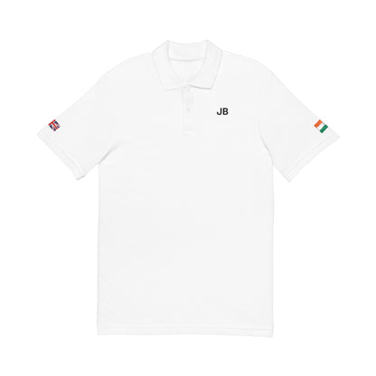 Indian British Embroidered Polo Shirt | India UK Dual Heritage Polo | Personalized Initials | Two Flag Heritage Gift | United Kingdom - Proud & Loyal
