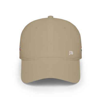 Indian British Flag Hat Personalized Initials | India UK Dual Heritage Embroidered Cap | Low Profile Cotton Baseball Hat - Proud & Loyal
