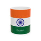 Indian Flag Mug | Tricolor Ceramic Coffee Cup with Ashoka Chakra - Proud & Loyal