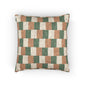 Ireland Flag Rust Green Beige Checkerboard Woven Pillow | Irish Geometric Throw Pillow - Proud & Loyal