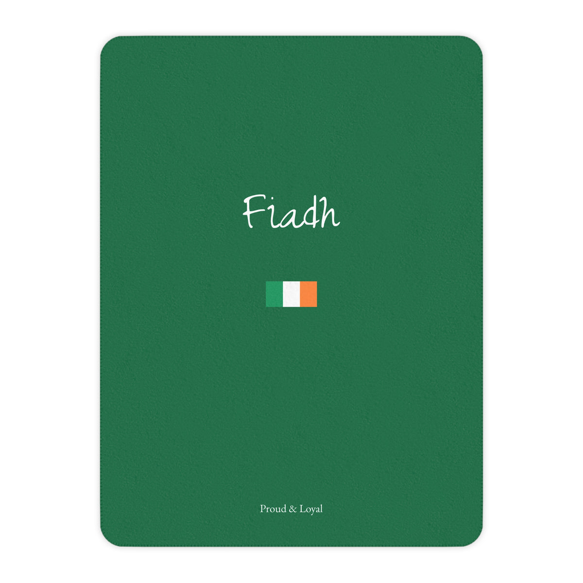 Ireland Irish Custom Name Sherpa Blanket, Personalized Name Cozy Fleece Throw, Minimalist Ireland USA Flag Heritage Blanket, Holiday Gift - Proud & Loyal