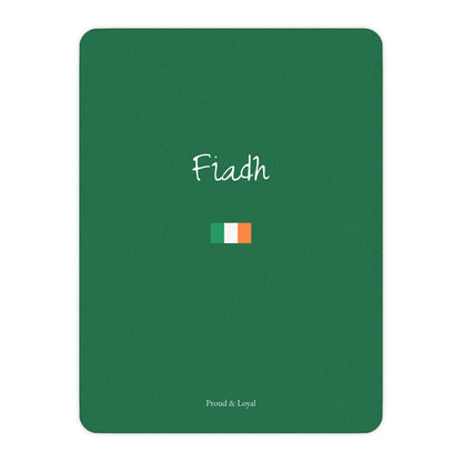 Ireland Irish Custom Name Sherpa Blanket, Personalized Name Cozy Fleece Throw, Minimalist Ireland USA Flag Heritage Blanket, Holiday Gift - Proud & Loyal