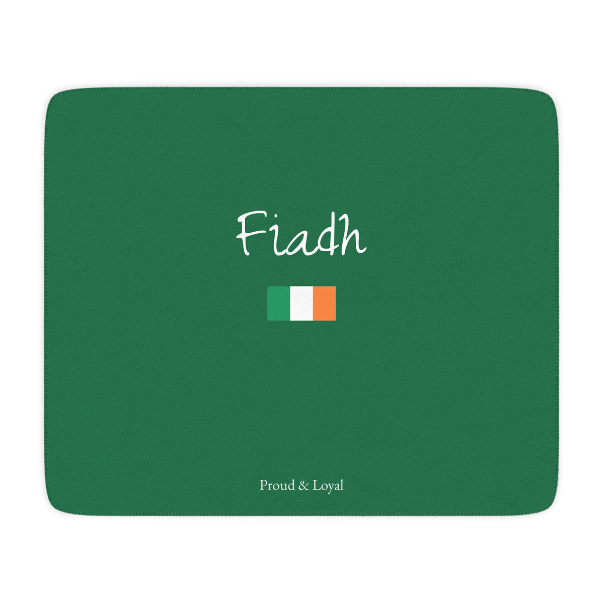 Ireland Irish Custom Name Sherpa Blanket, Personalized Name Cozy Fleece Throw, Minimalist Ireland USA Flag Heritage Blanket, Holiday Gift - Proud & Loyal