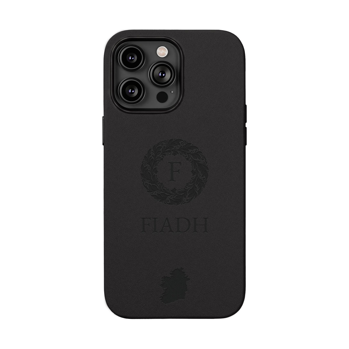 Ireland Vegan Leather iPhone Case, Custom Irish Monogram Cover, Personalized Name Initials iPhone 16 15 14 13 12, Ireland Map Gift - Proud & Loyal