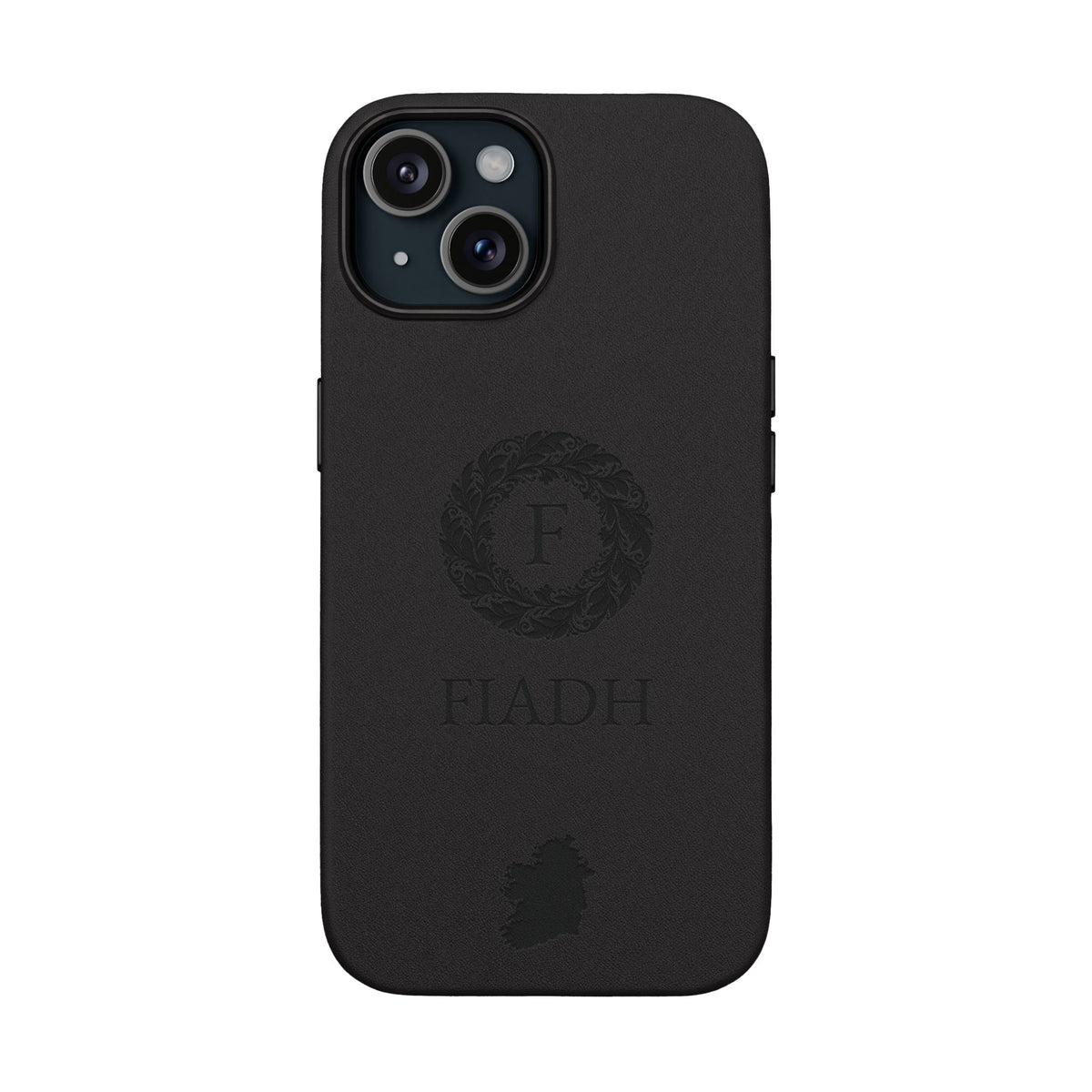 Ireland Vegan Leather iPhone Case, Custom Irish Monogram Cover, Personalized Name Initials iPhone 16 15 14 13 12, Ireland Map Gift - Proud & Loyal
