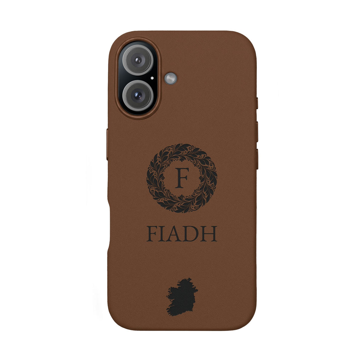 Ireland Vegan Leather iPhone Case, Custom Irish Monogram Cover, Personalized Name Initials iPhone 16 15 14 13 12, Ireland Map Gift - Proud & Loyal