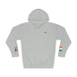 Irish American Flag Fleece Hoodie | Ireland USA Dual Heritage Naturalization Gift | Personalized Initials | Embroidered Sleeve Flags - Proud & Loyal