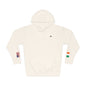 Irish American Flag Fleece Hoodie | Ireland USA Dual Heritage Naturalization Gift | Personalized Initials | Embroidered Sleeve Flags - Proud & Loyal