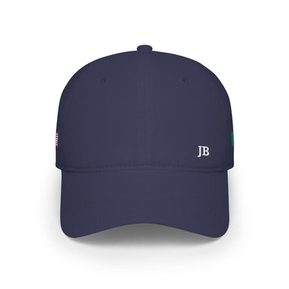 Irish American Flag Hat Personalized Initials | Ireland USA Dual Heritage Embroidered Cap | Low Profile Cotton Baseball Hat - Proud & Loyal