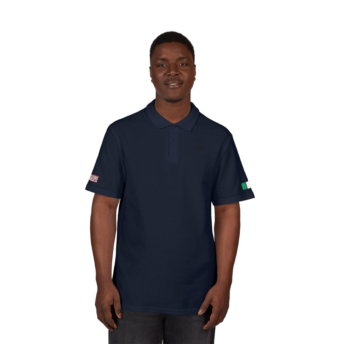 Irish American Heritage Polo Shirt, Ireland USA Flag Embroidered Polo, Custom Initials, Cotton Pique Shirt, Irish Gift - Proud & Loyal