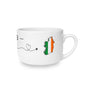 Irish American Personalized Mug, Ireland Eire USA Dual Heritage Travel Gift, Custom Initials, 25 oz Oversized Latte Mug - Proud & Loyal