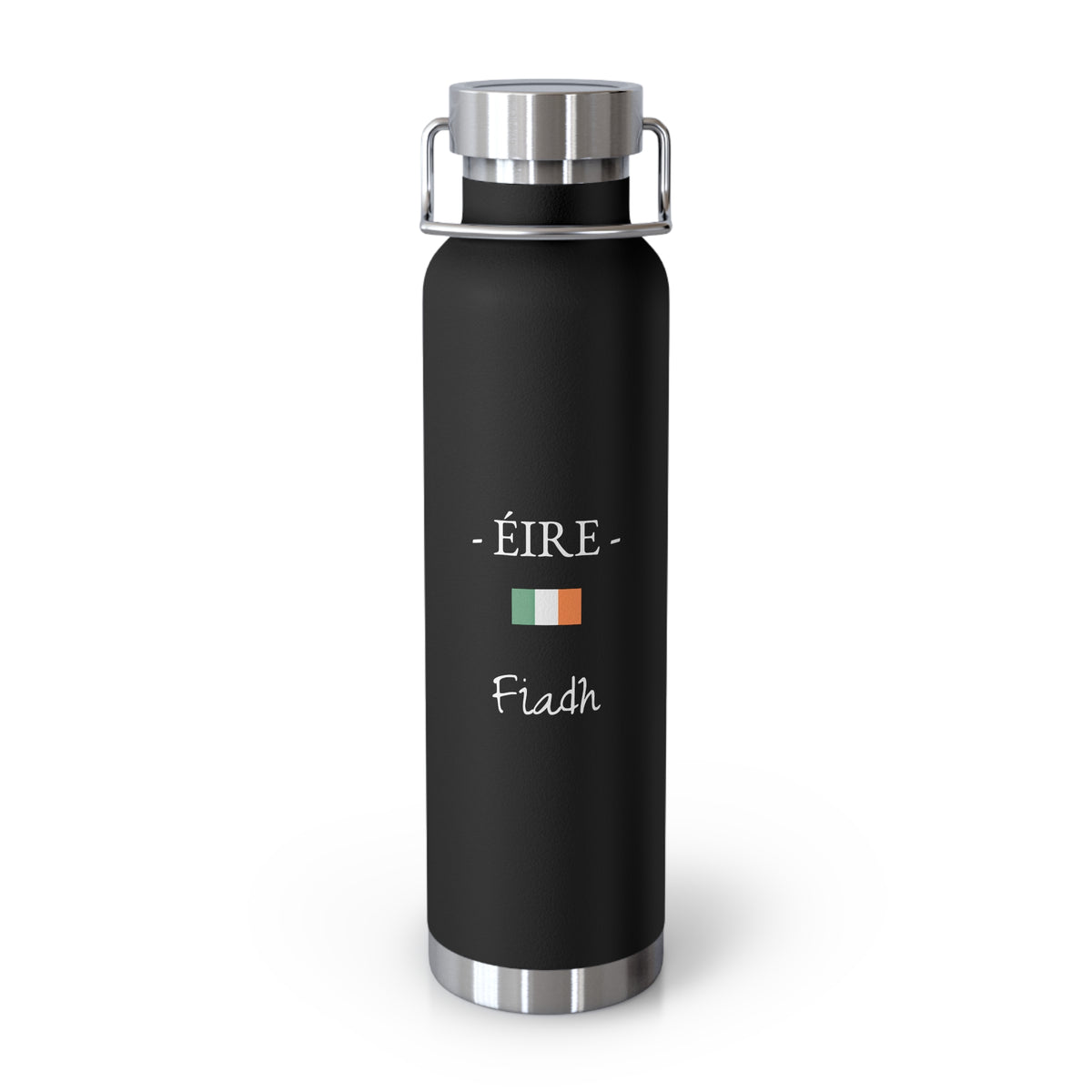 Irish Éire Heritage Insulated Water Bottle, Copper Lined, Custom Thermos, Ireland Flag Metal Travel Flask, Personalized Name - Proud & Loyal