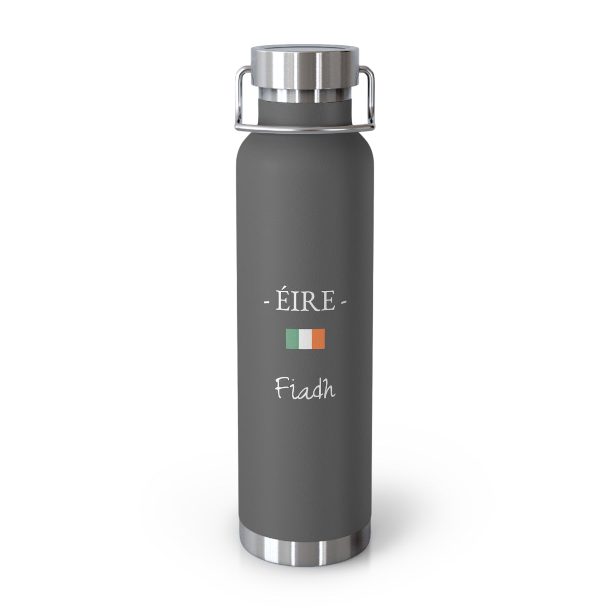 Irish Éire Heritage Insulated Water Bottle, Copper Lined, Custom Thermos, Ireland Flag Metal Travel Flask, Personalized Name - Proud & Loyal