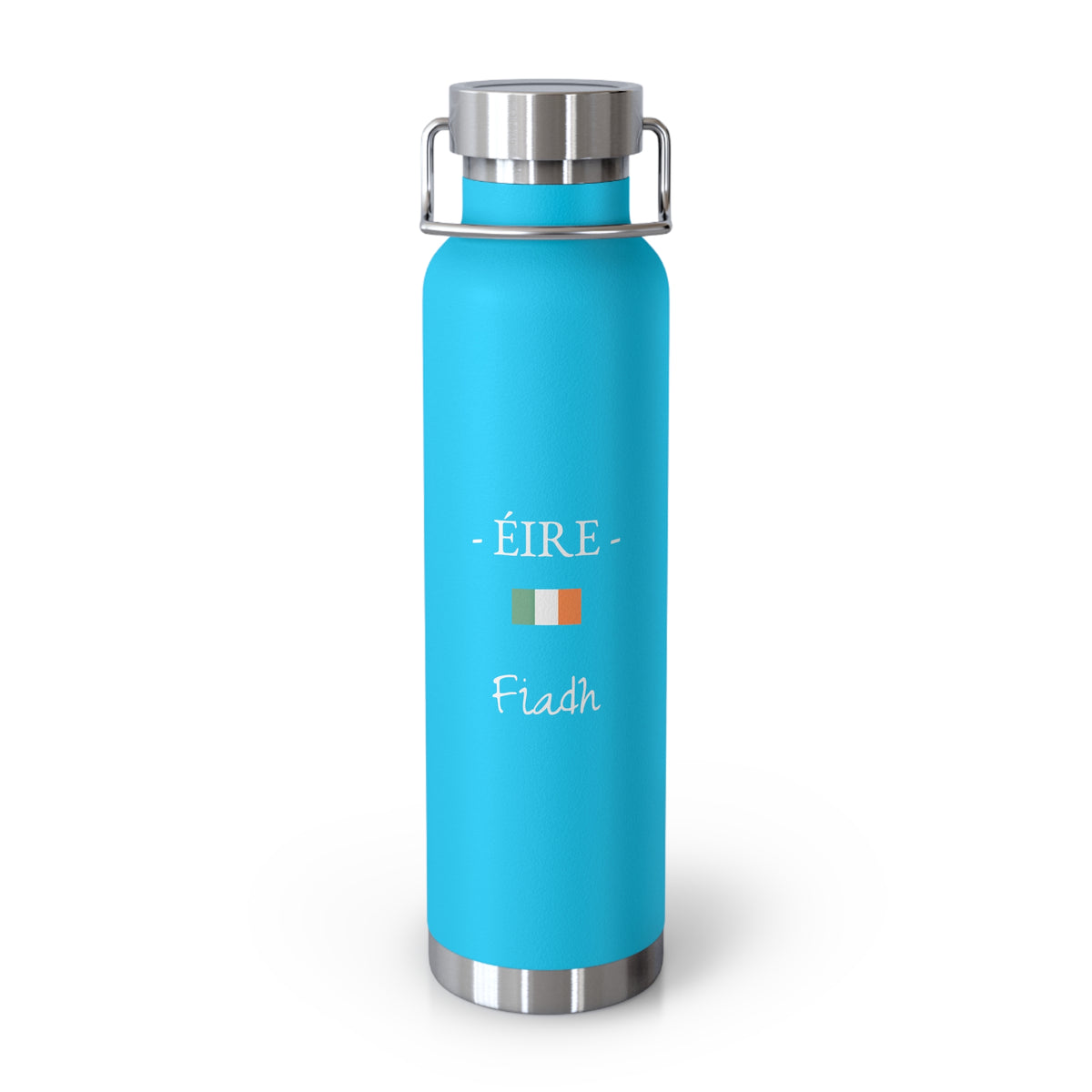Irish Éire Heritage Insulated Water Bottle, Copper Lined, Custom Thermos, Ireland Flag Metal Travel Flask, Personalized Name - Proud & Loyal