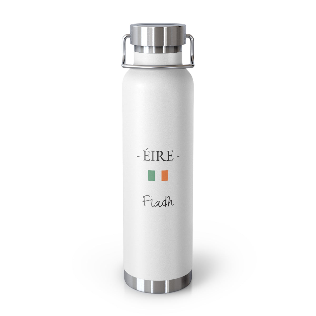 Irish Éire Heritage Insulated Water Bottle, Copper Lined, Custom Thermos, Ireland Flag Metal Travel Flask, Personalized Name - Proud & Loyal