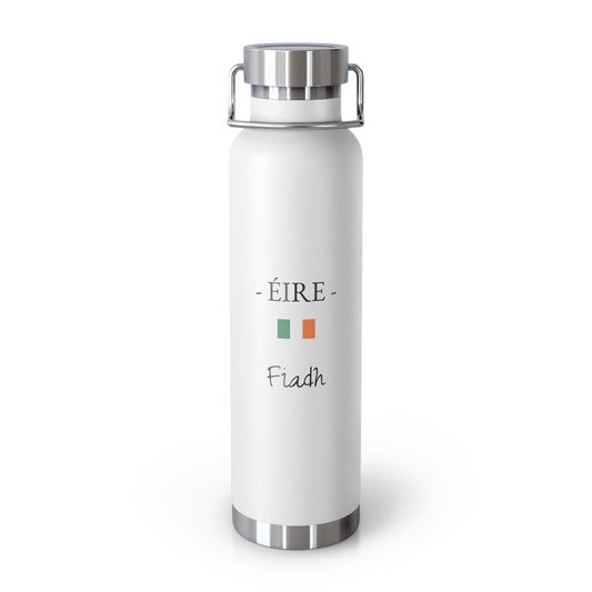 Irish Éire Heritage Insulated Water Bottle, Copper Lined, Custom Thermos, Ireland Flag Metal Travel Flask, Personalized Name - Proud & Loyal