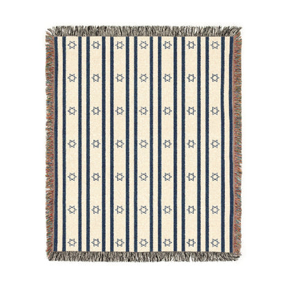 Israel Flag Star Stripe Woven Blanket | Throw - Proud & Loyal
