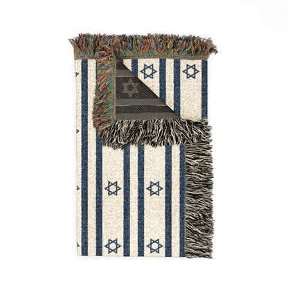 Israel Flag Star Stripe Woven Blanket | Throw - Proud & Loyal