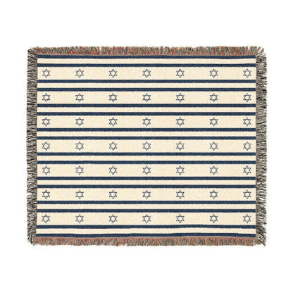 Israel Flag Star Stripe Woven Blanket | Throw - Proud & Loyal