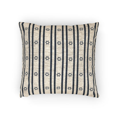Israel Flag Stripe Woven Pillow | Neutral Boho Throw Cushion - Proud & Loyal