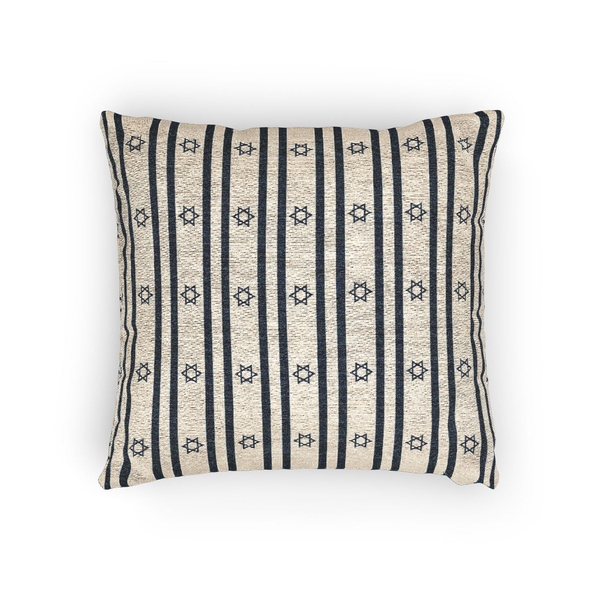 Israel Flag Stripe Woven Pillow | Neutral Boho Throw Cushion - Proud & Loyal
