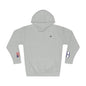 Israeli American Flag Fleece Hoodie | Israel USA Dual Heritage Naturalization Gift | Personalized Initials | Embroidered Sleeve Flags - Proud & Loyal
