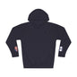 Israeli American Flag Fleece Hoodie | Israel USA Dual Heritage Naturalization Gift | Personalized Initials | Embroidered Sleeve Flags - Proud & Loyal
