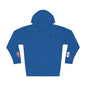 Israeli American Flag Fleece Hoodie | Israel USA Dual Heritage Naturalization Gift | Personalized Initials | Embroidered Sleeve Flags - Proud & Loyal