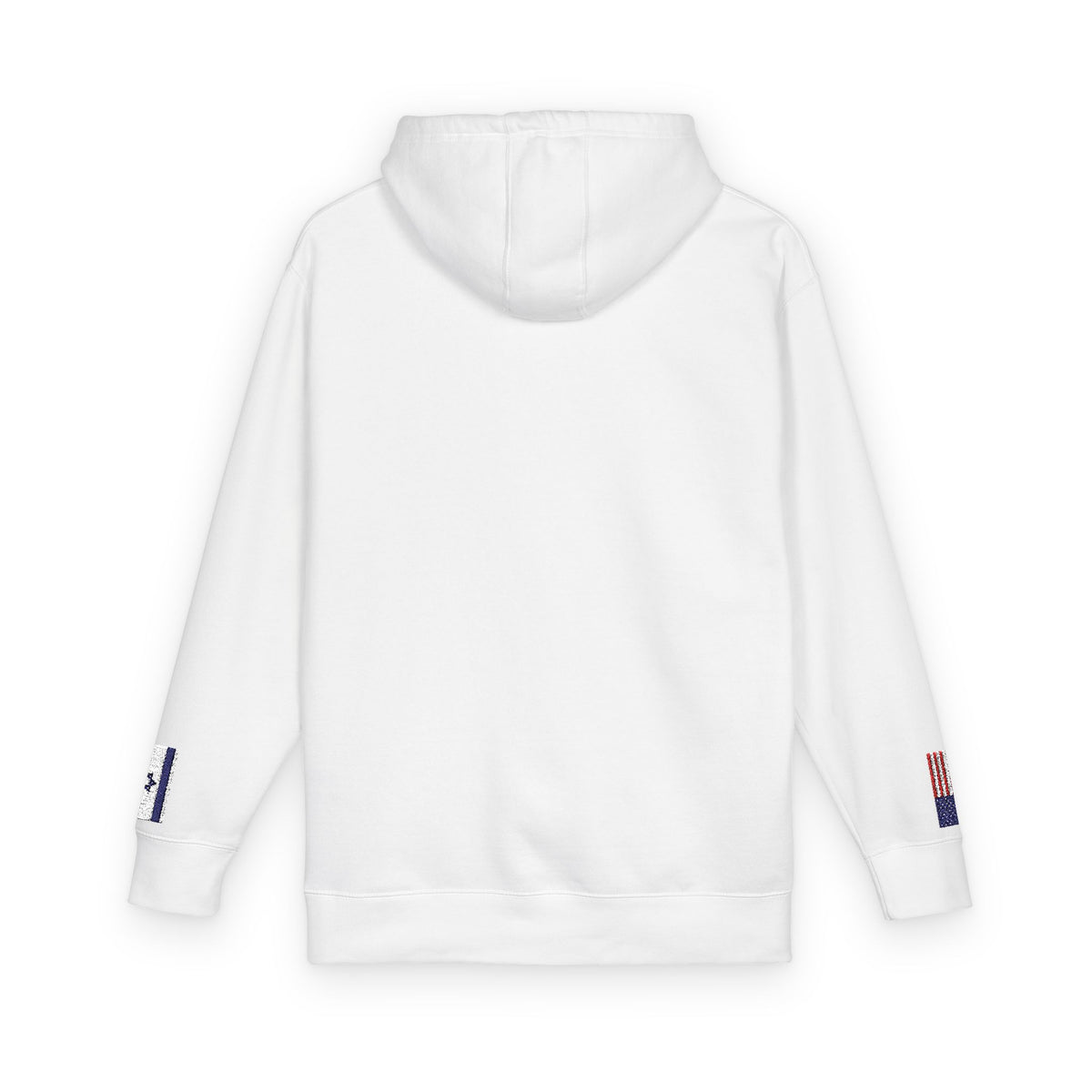 Israeli American Flag Fleece Hoodie | Israel USA Dual Heritage Naturalization Gift | Personalized Initials | Embroidered Sleeve Flags - Proud & Loyal