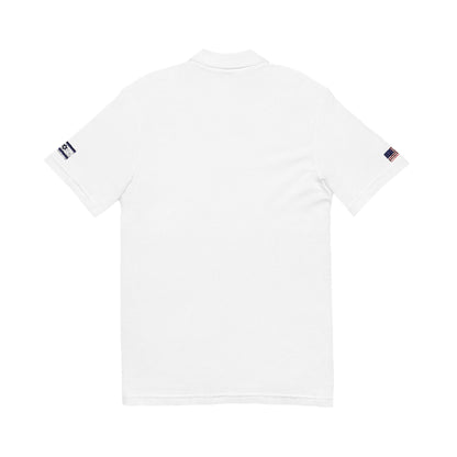 Israeli American Heritage Polo Shirt, Israel USA Flag Embroidered Polo, Custom Initials, Cotton Pique Shirt, Israeli Gift - Proud & Loyal