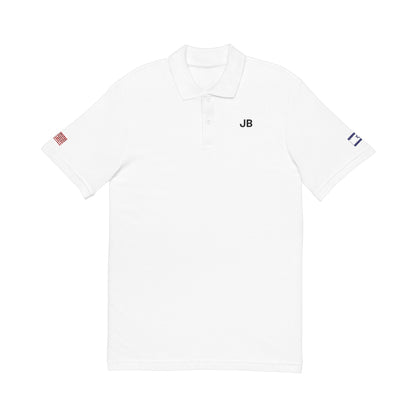 Israeli American Heritage Polo Shirt, Israel USA Flag Embroidered Polo, Custom Initials, Cotton Pique Shirt, Israeli Gift - Proud & Loyal