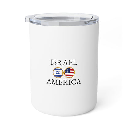 Israeli American Personalized Name Insulated Coffee Mug, Custom Travel Tumbler, Israel USA Dual Heritage Naturalization Citizen Gift - Proud & Loyal