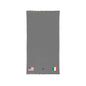 Italian American Embroidered Waffle Cotton Throw, Lightweight Cozy Blanket | Italy USA Neutral Home Accent - Proud & Loyal