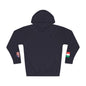 Italian American Flag Fleece Hoodie | Italy USA Dual Heritage Naturalization Gift | Personalized Initials | Embroidered Sleeve Flags - Proud & Loyal