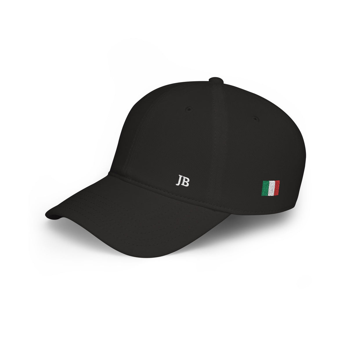 Italian American Flag Hat Personalized Initials | Italy USA Dual Heritage Embroidered Cap | Low Profile Cotton Baseball Hat - Proud & Loyal