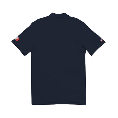 Personalized Italian American Embroidered Flag Polo