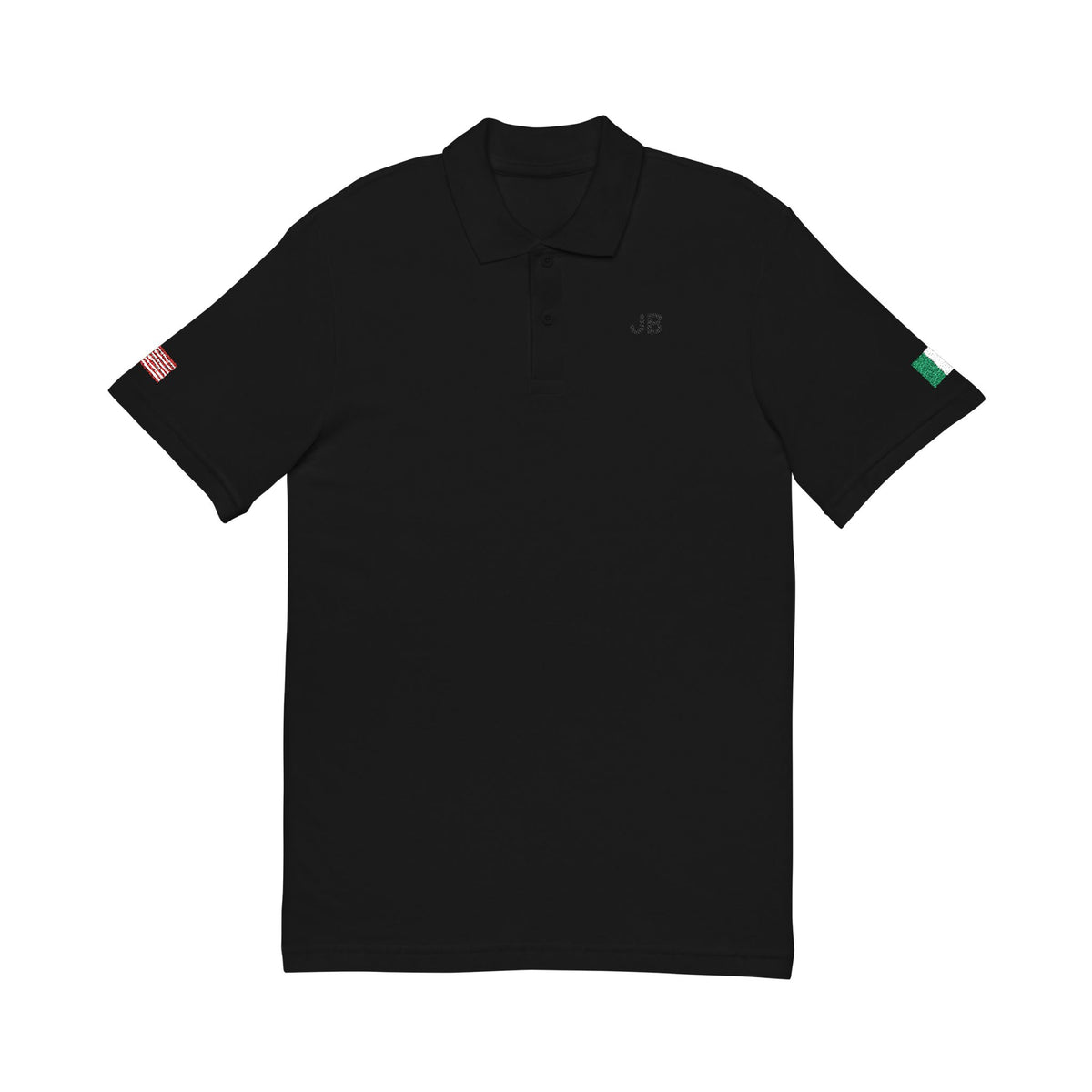 Personalized Italian American Embroidered Flag Polo