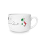 Italian American Personalized Mug, Italy Italia USA Dual Heritage Travel Gift, Custom Initials, 25 oz Oversized Latte Mug Soup Bowl - Proud & Loyal